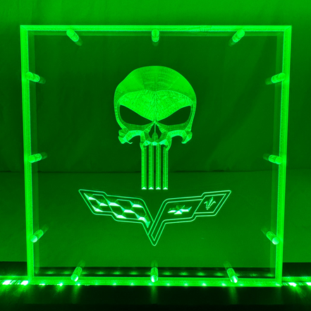 Sound Authority Plexiglass - 8" x 8" 3D Engraved Acrylic Window For Subwoofer Box