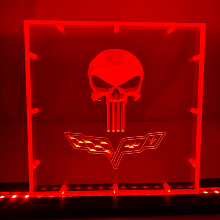 Sound Authority Plexiglass - 8" x 8" 3D Engraved Acrylic Window For Subwoofer Box