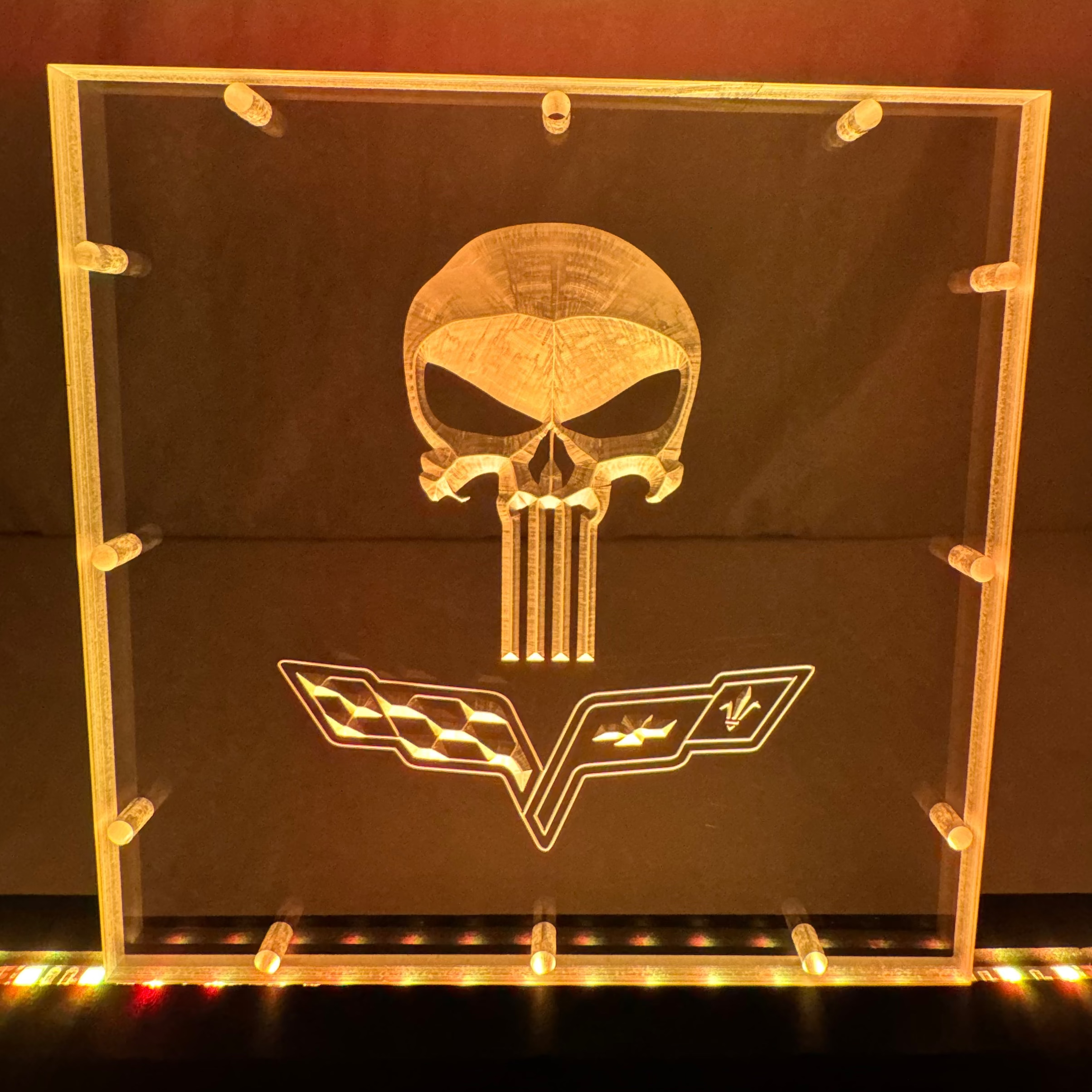 Custom size Sound Authority Plexiglass - 3D Engraved Acrylic Window For Subwoofer Box