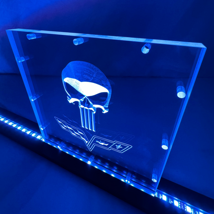 Sound Authority Plexiglass - 8" x 8" 3D Engraved Acrylic Window For Subwoofer Box