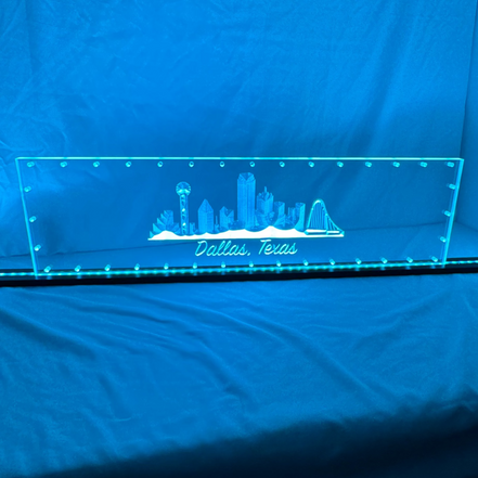 Sound Authority Plexiglass - 30" x 10" 3D Engraved Acrylic Window For Subwoofer Box