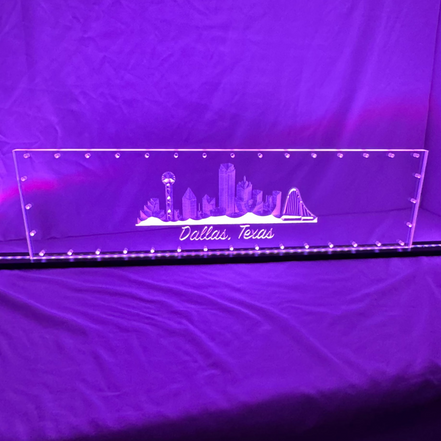 Sound Authority Plexiglass - 30" x 10" 3D Engraved Acrylic Window For Subwoofer Box