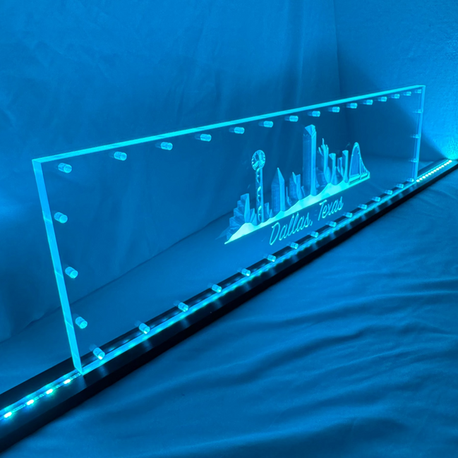 Sound Authority Plexiglass - 30" x 10" 3D Engraved Acrylic Window For Subwoofer Box