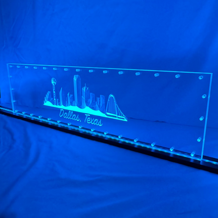 Sound Authority Plexiglass - 30" x 10" 3D Engraved Acrylic Window For Subwoofer Box