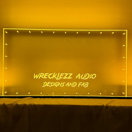 Sound Authority Plexiglass - 36" x 18" 3D Engraved Acrylic Window For Subwoofer Box