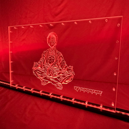 Sound Authority Plexiglass - 24" x 12" 3D Engraved Acrylic Window For Subwoofer Box