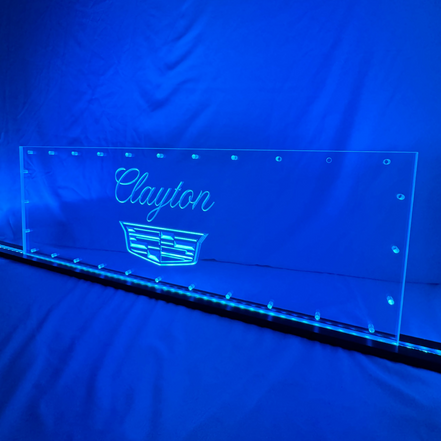 Sound Authority Plexiglass - 30" x 10" 3D Engraved Acrylic Window For Subwoofer Box
