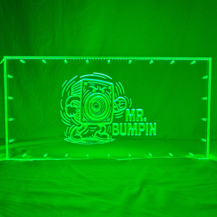 Sound Authority Plexiglass - 24" x 12" 3D Engraved Acrylic Window For Subwoofer Box