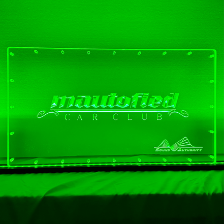 Sound Authority Plexiglass - 20" x 10" 3D Engraved Acrylic Window For Subwoofer Box