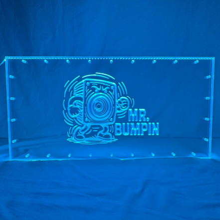 Sound Authority Plexiglass - 24" x 12" 3D Engraved Acrylic Window For Subwoofer Box