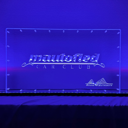 Sound Authority Plexiglass - 20" x 10" 3D Engraved Acrylic Window For Subwoofer Box