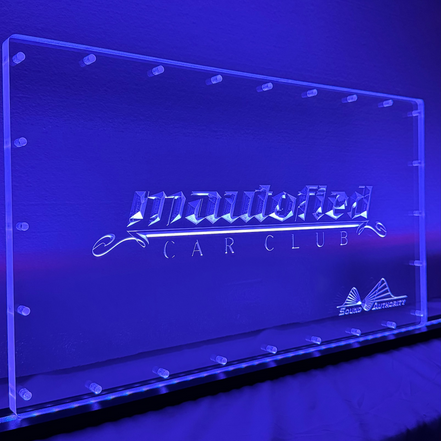 Sound Authority Plexiglass - 20" x 10" 3D Engraved Acrylic Window For Subwoofer Box