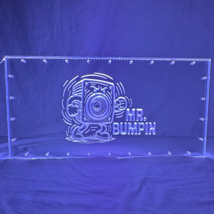 Sound Authority Plexiglass - 24" x 12" 3D Engraved Acrylic Window For Subwoofer Box