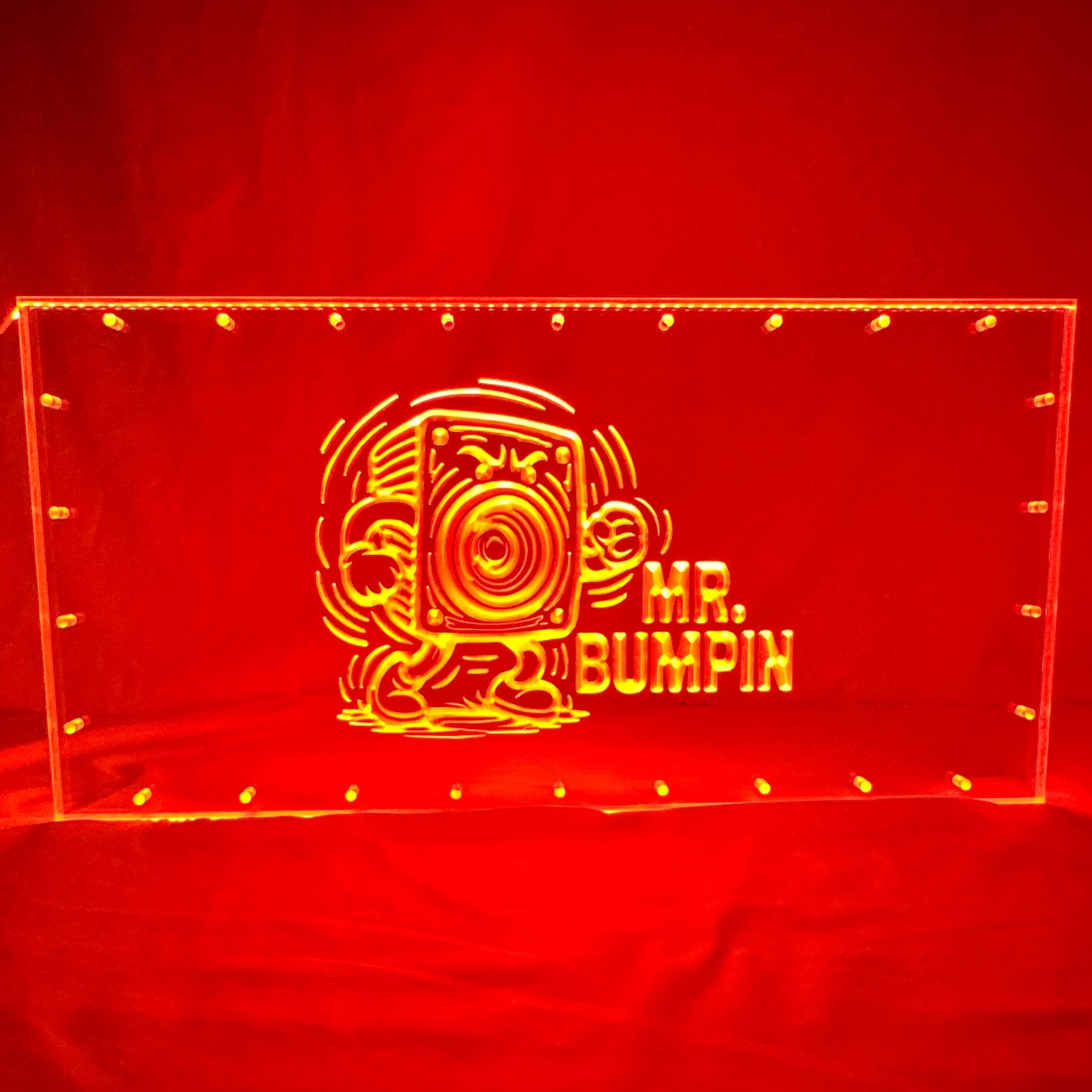 Custom size Sound Authority Plexiglass - 3D Engraved Acrylic Window For Subwoofer Box