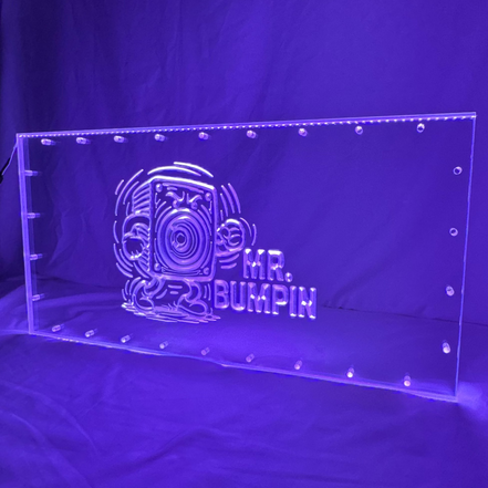 Sound Authority Plexiglass - 24" x 12" 3D Engraved Acrylic Window For Subwoofer Box