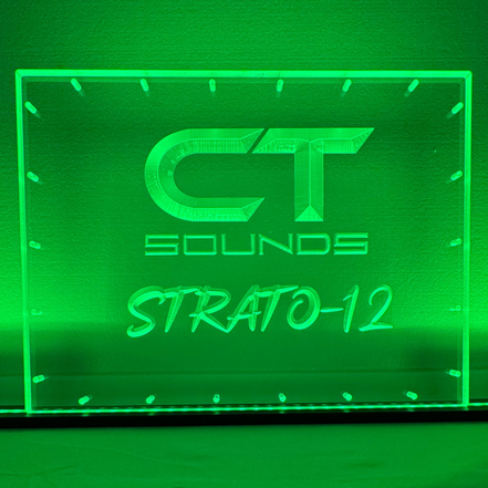 Sound Authority Plexiglass - 20" x 15" 3D Engraved Acrylic Window For Subwoofer Box