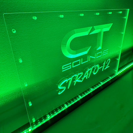 Sound Authority Plexiglass - 20" x 15" 3D Engraved Acrylic Window For Subwoofer Box