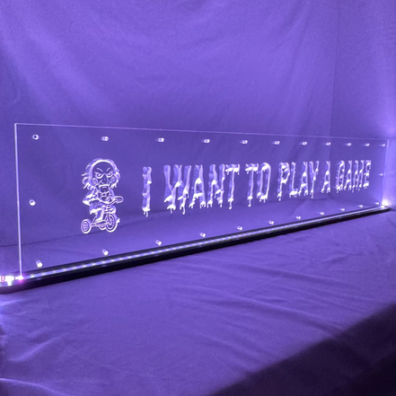 Sound Authority Plexiglass - 48" x 12" 3D Engraved Acrylic Window For Subwoofer Box