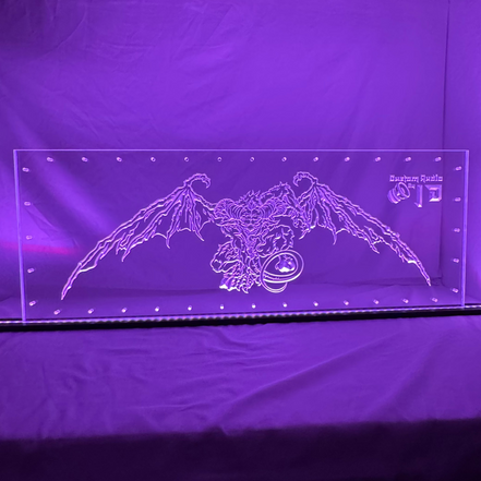 Sound Authority Plexiglass - 36" x 18" 3D Engraved Acrylic Window For Subwoofer Box