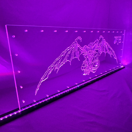 Sound Authority Plexiglass - 36" x 18" 3D Engraved Acrylic Window For Subwoofer Box