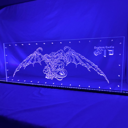 Sound Authority Plexiglass - 36" x 18" 3D Engraved Acrylic Window For Subwoofer Box