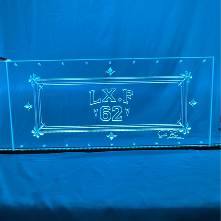 Sound Authority Plexiglass - 30" x 15" 3D Engraved Acrylic Window For Subwoofer Box