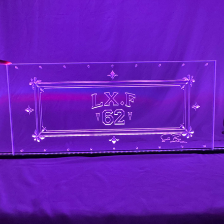 Sound Authority Plexiglass - 30" x 15" 3D Engraved Acrylic Window For Subwoofer Box