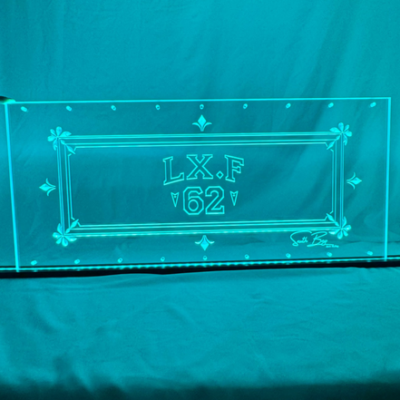 Sound Authority Plexiglass - 30" x 15" 3D Engraved Acrylic Window For Subwoofer Box
