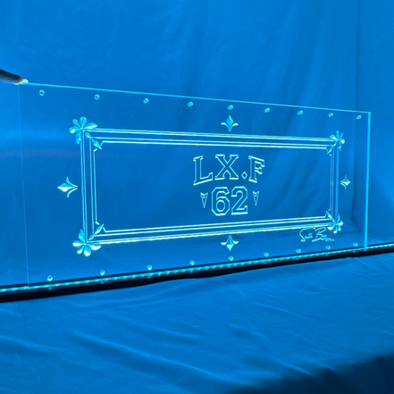Sound Authority Plexiglass - 30" x 15" 3D Engraved Acrylic Window For Subwoofer Box