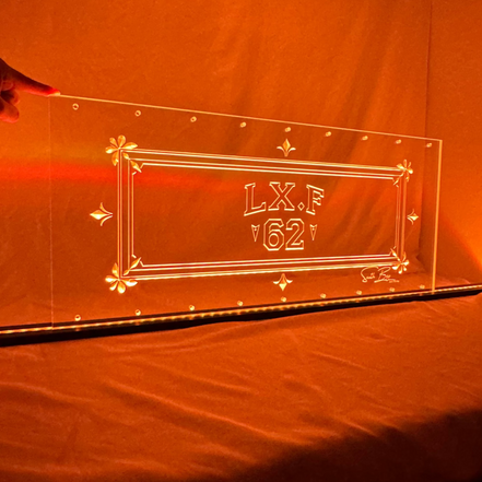 Sound Authority Plexiglass - 30" x 15" 3D Engraved Acrylic Window For Subwoofer Box