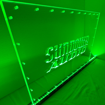 Sound Authority Plexiglass - 30" x 15" 3D Engraved Acrylic Window For Subwoofer Box