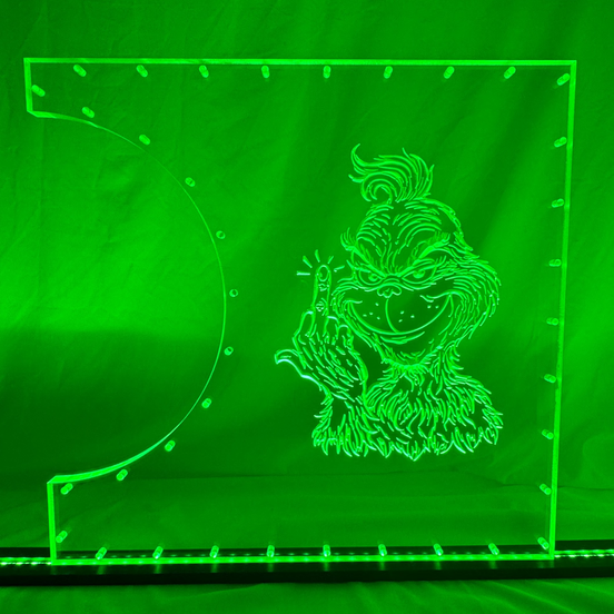 Sound Authority Plexiglass - 24" x 24" 3D Engraved Acrylic Window For Subwoofer Box