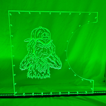 Sound Authority Plexiglass - 24" x 24" 3D Engraved Acrylic Window For Subwoofer Box