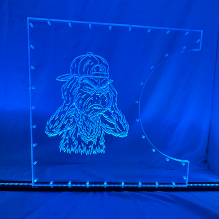 Sound Authority Plexiglass - 24" x 24" 3D Engraved Acrylic Window For Subwoofer Box