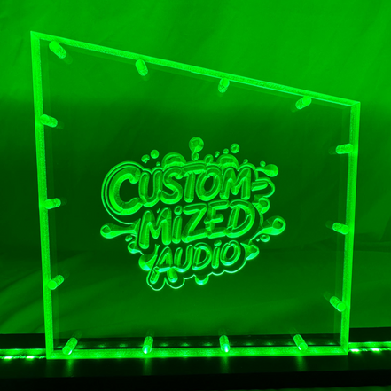 Sound Authority Plexiglass - 8" x 8" 3D Engraved Acrylic Window For Subwoofer Box