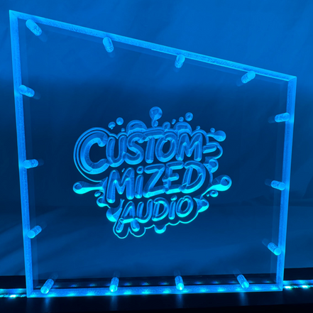 Sound Authority Plexiglass - 8" x 8" 3D Engraved Acrylic Window For Subwoofer Box