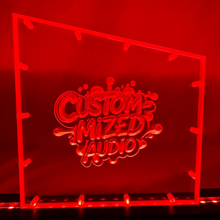 Sound Authority Plexiglass - 8" x 8" 3D Engraved Acrylic Window For Subwoofer Box