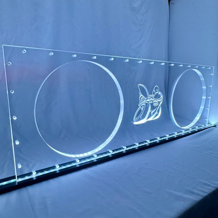 Sound Authority Plexiglass - 36" x 12" 3D Engraved Acrylic Window For Subwoofer Box
