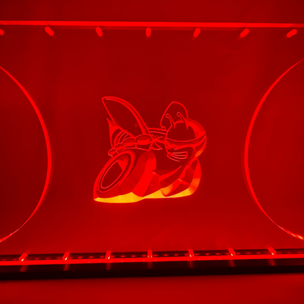 Sound Authority Plexiglass - 36" x 12" 3D Engraved Acrylic Window For Subwoofer Box