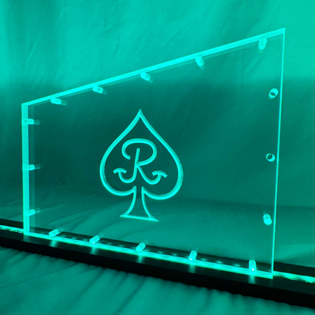 Sound Authority Plexiglass - 8" x 8" 3D Engraved Acrylic Window For Subwoofer Box