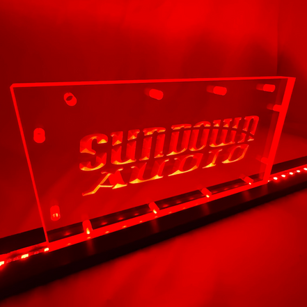 Sound Authority Plexiglass - 10" x 5" 3D Engraved Acrylic Window For Subwoofer Box