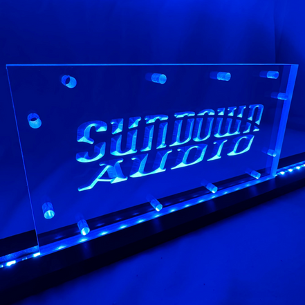 Sound Authority Plexiglass - 10" x 5" 3D Engraved Acrylic Window For Subwoofer Box