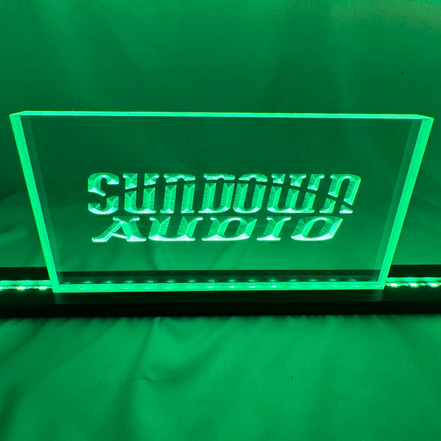 Sound Authority Plexiglass - 10" x 5" 3D Engraved Acrylic Window For Subwoofer Box