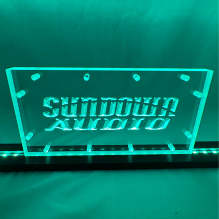 Sound Authority Plexiglass - 10" x 5" 3D Engraved Acrylic Window For Subwoofer Box