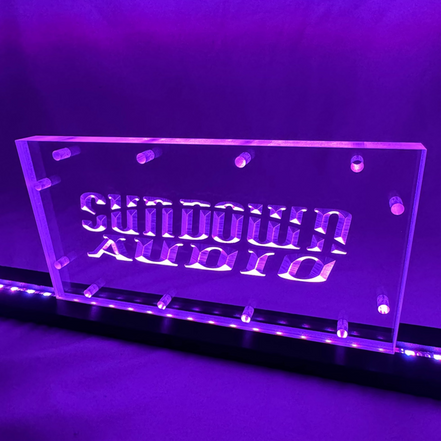 Sound Authority Plexiglass - 10" x 5" 3D Engraved Acrylic Window For Subwoofer Box