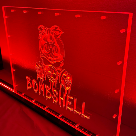 Sound Authority Plexiglass - 20" x 15" 3D Engraved Acrylic Window For Subwoofer Box