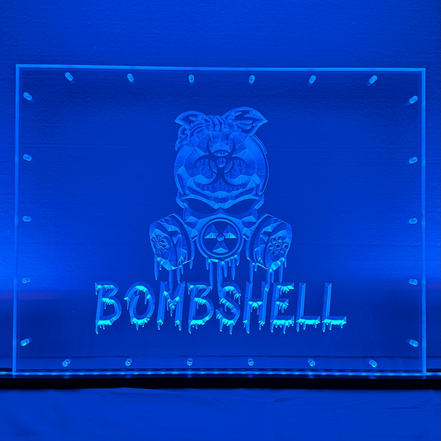 Sound Authority Plexiglass - 20" x 15" 3D Engraved Acrylic Window For Subwoofer Box