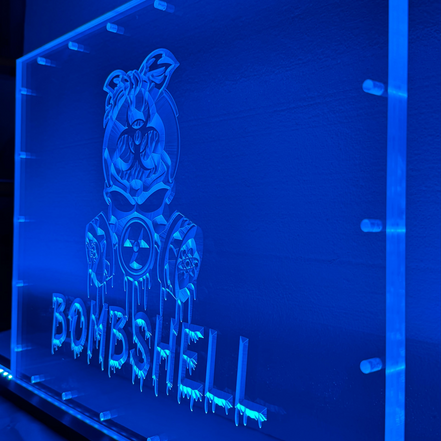 Sound Authority Plexiglass - 20" x 15" 3D Engraved Acrylic Window For Subwoofer Box