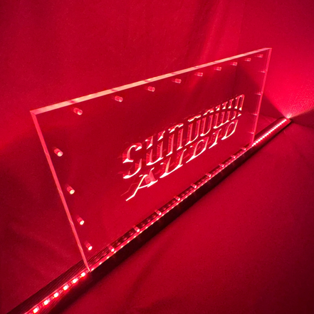 Sound Authority Plexiglass - 24" x 12" 3D Engraved Acrylic Window For Subwoofer Box