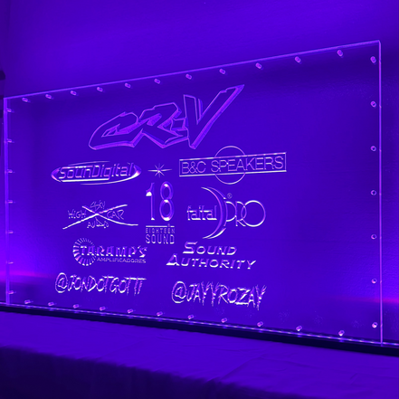 Sound Authority Plexiglass - 32" x 16" 3D Engraved Acrylic Window For Subwoofer Box